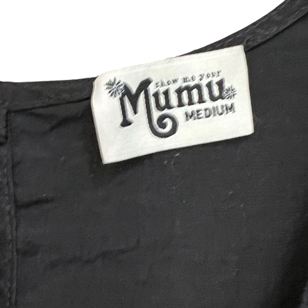 Show Me Your Mumu Black Kelsey Romper Women’s M Long Sleeve V-Neck - Picture 3 of 5